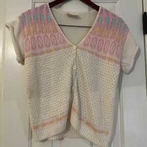 Vintage One Step Up Sweater Cardigan Size M